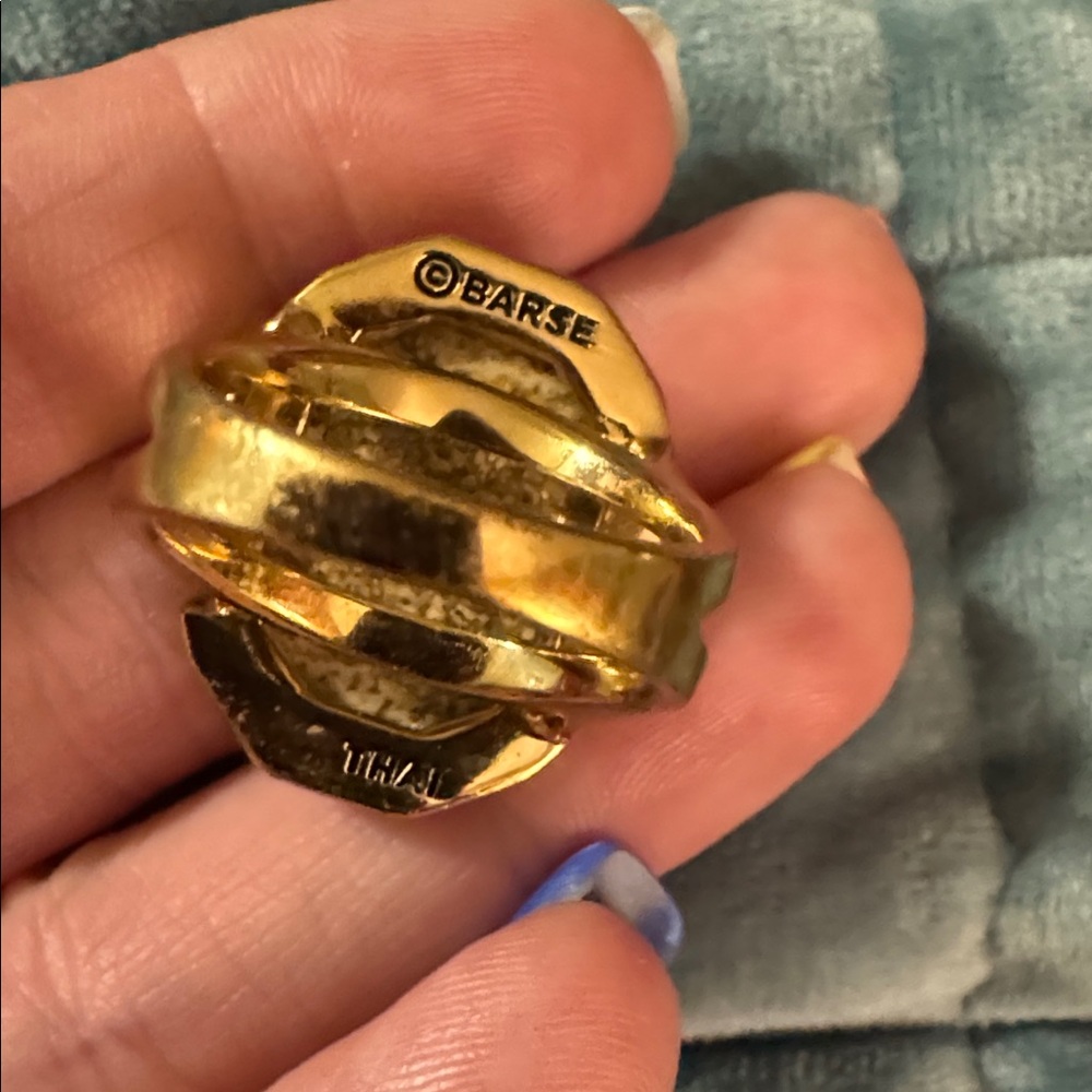Studio Barse Gold-Tone Statement Ring - image 2